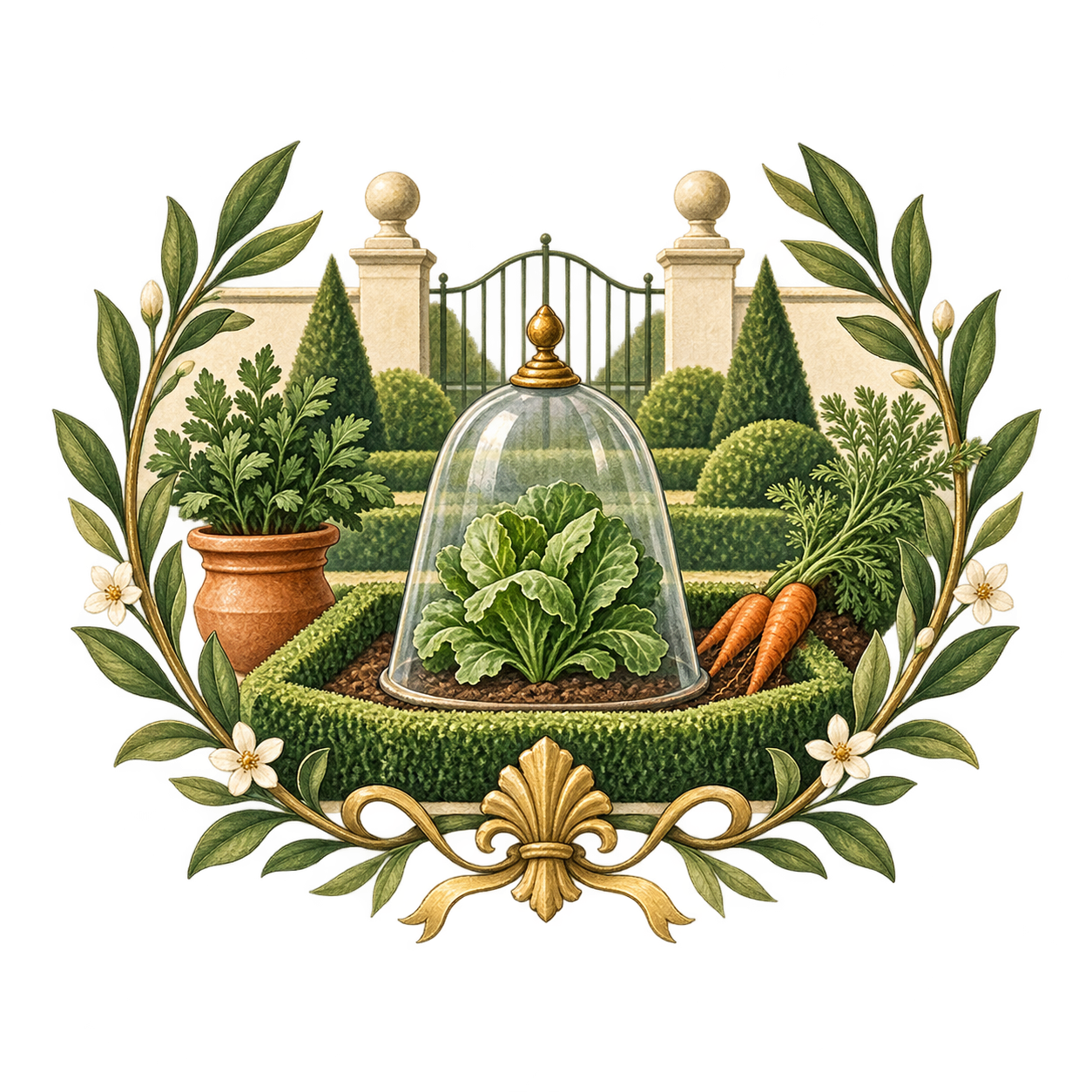 Illustration for the Georgian gardens era