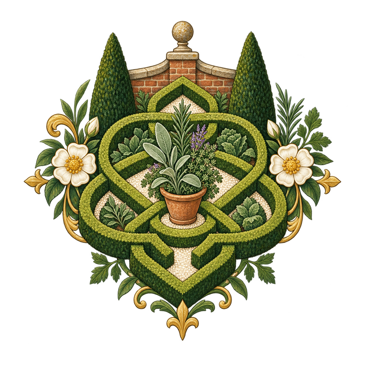 Illustration for the Tudor gardens era